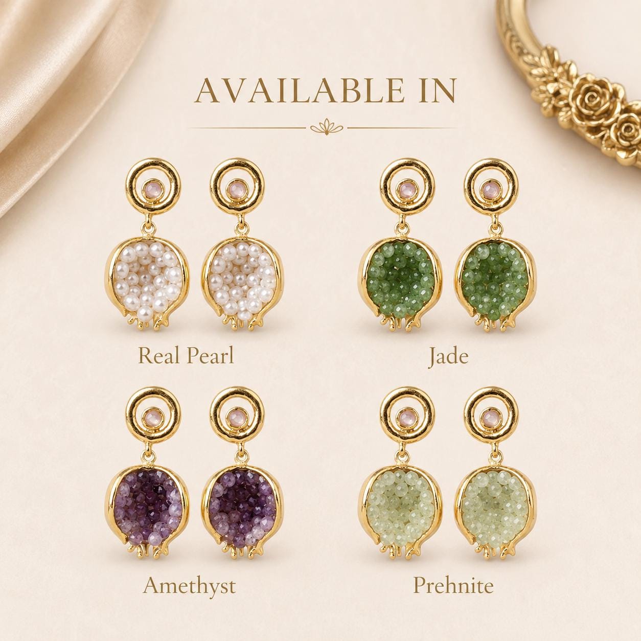 Pomegranate Purple Crystal Earrings — image 9