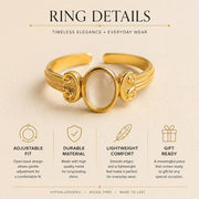 Tiger Eye Oval Stone Gold Ring — image 2