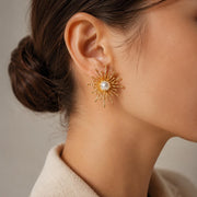 Sunburst Freshwater Pearl Earrings — image 9