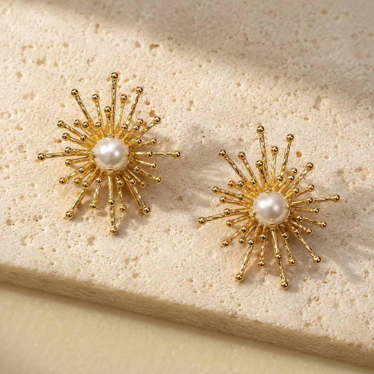 Sunburst Freshwater Pearl Earrings — image 3