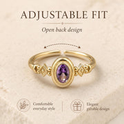 Purple Oval Stone Gold Ring — image 10