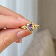 Purple Oval Stone Gold Ring — image 8
