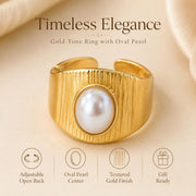 Double Pearl Gold Ring — image 2