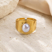 Double Pearl Gold Ring — image 6