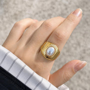 Double Pearl Gold Ring — image 7
