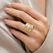 Double Pearl Gold Ring — image 9