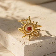 Coral Sun Gold Ring — image 7