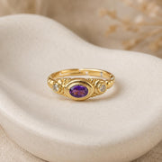 Three-Stone Purple Gold Ring — image 10