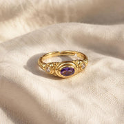 Three-Stone Purple Gold Ring — image 8