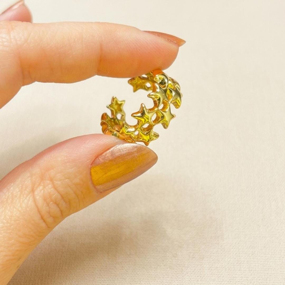 Celestial Star Gold Band Ring — image 6