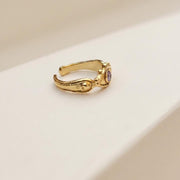 Purple Stone Gold Statement Ring — image 4