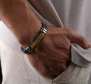 Tiger Eye Leather Bracelet — image 1