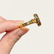 Carved Agate Cross Signet Ring — image 6