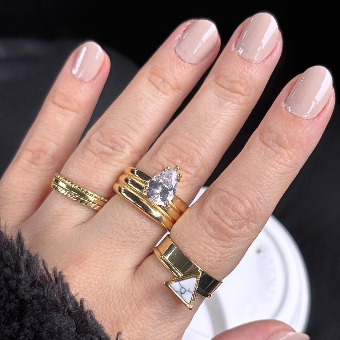 Marquise Stone Gold Ring — image 4