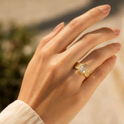 Baguette Stone Gold Statement Ring — image 9