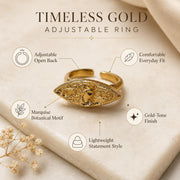 Textured Gold Statement Ring — image 6