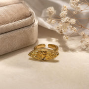 Textured Gold Statement Ring — image 9