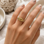 Textured Gold Statement Ring — image 3