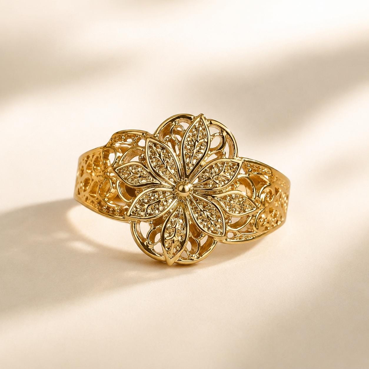 Sculptural Matte Gold Ring — image 4