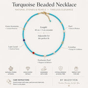 Turquoise Gemstone & Pearl Necklace — image 2