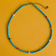 Turquoise Gemstone & Pearl Necklace — image 4