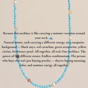 Turquoise Gemstone & Pearl Necklace — image 10