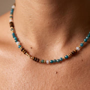 Apatite, Tiger Eye & Pearl Necklace — image 7