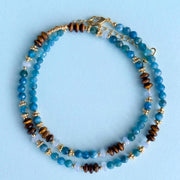 Apatite, Tiger Eye & Pearl Necklace — image 8
