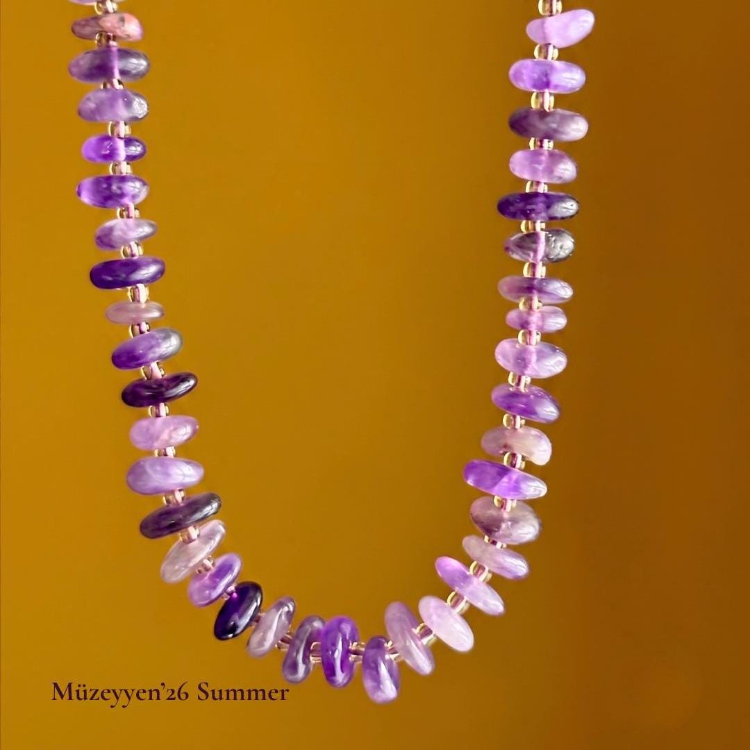Amethyst Heishi Bead Necklace — image 6