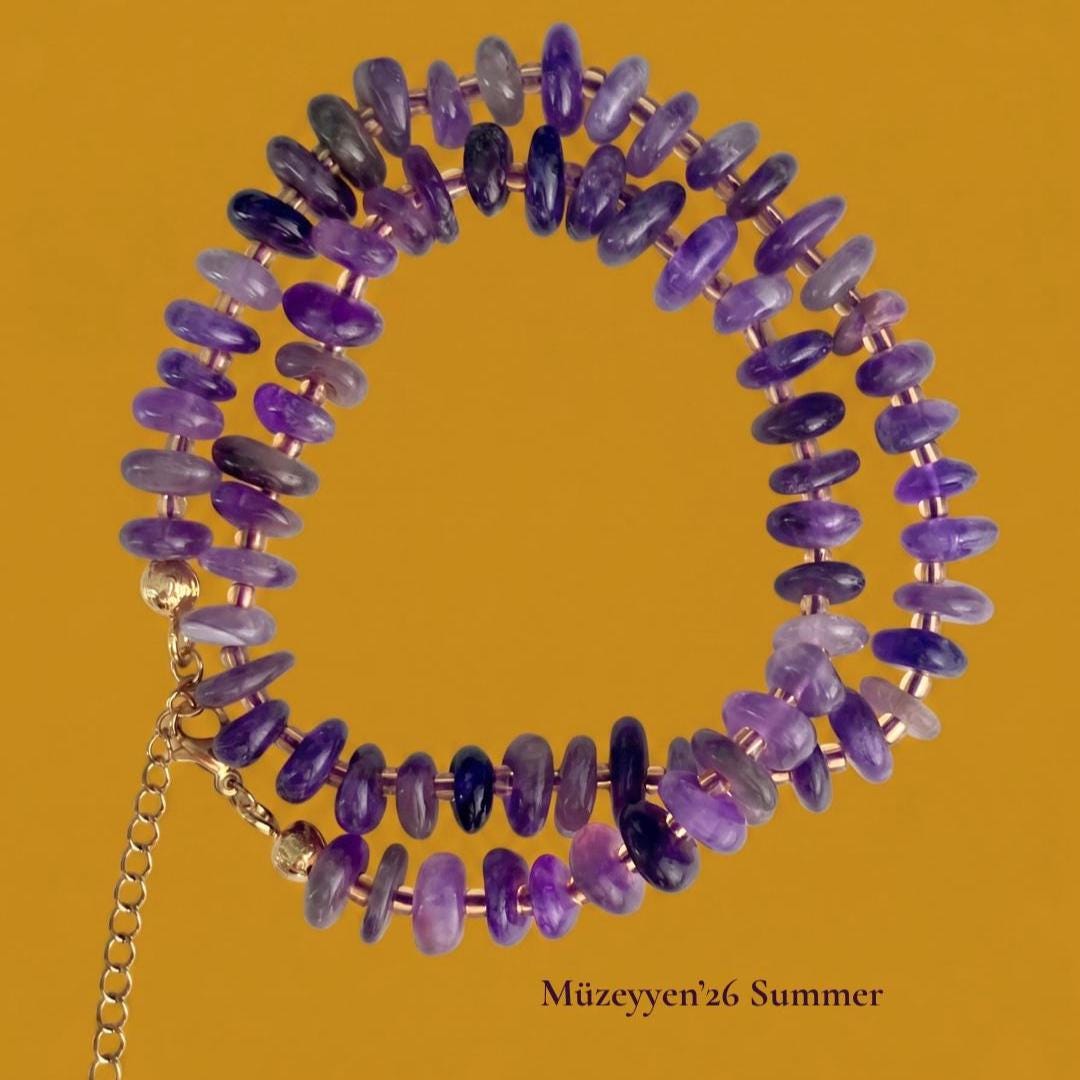 Amethyst Heishi Bead Necklace — image 9