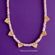 Heishi Shell Triangle Necklace — image 9