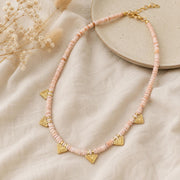 Heishi Shell Triangle Necklace — image 7