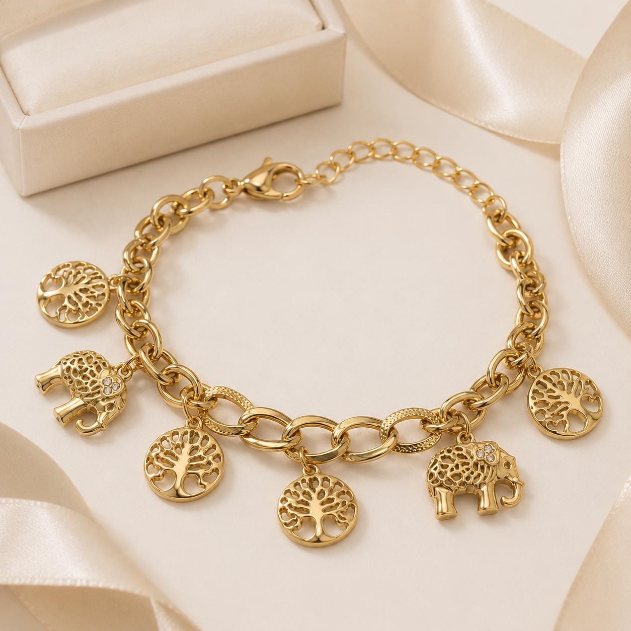 Gold Charm Bracelet – Adjustable — image 9