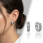 Micro Pavé Chunky Hoop Earrings — image 7