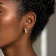 Micro Pavé Chunky Hoop Earrings — image 6