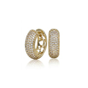 Full Pavé Chunky Hoop Earrings — image 3