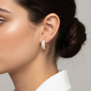 Full Pavé Chunky Hoop Earrings — image 5
