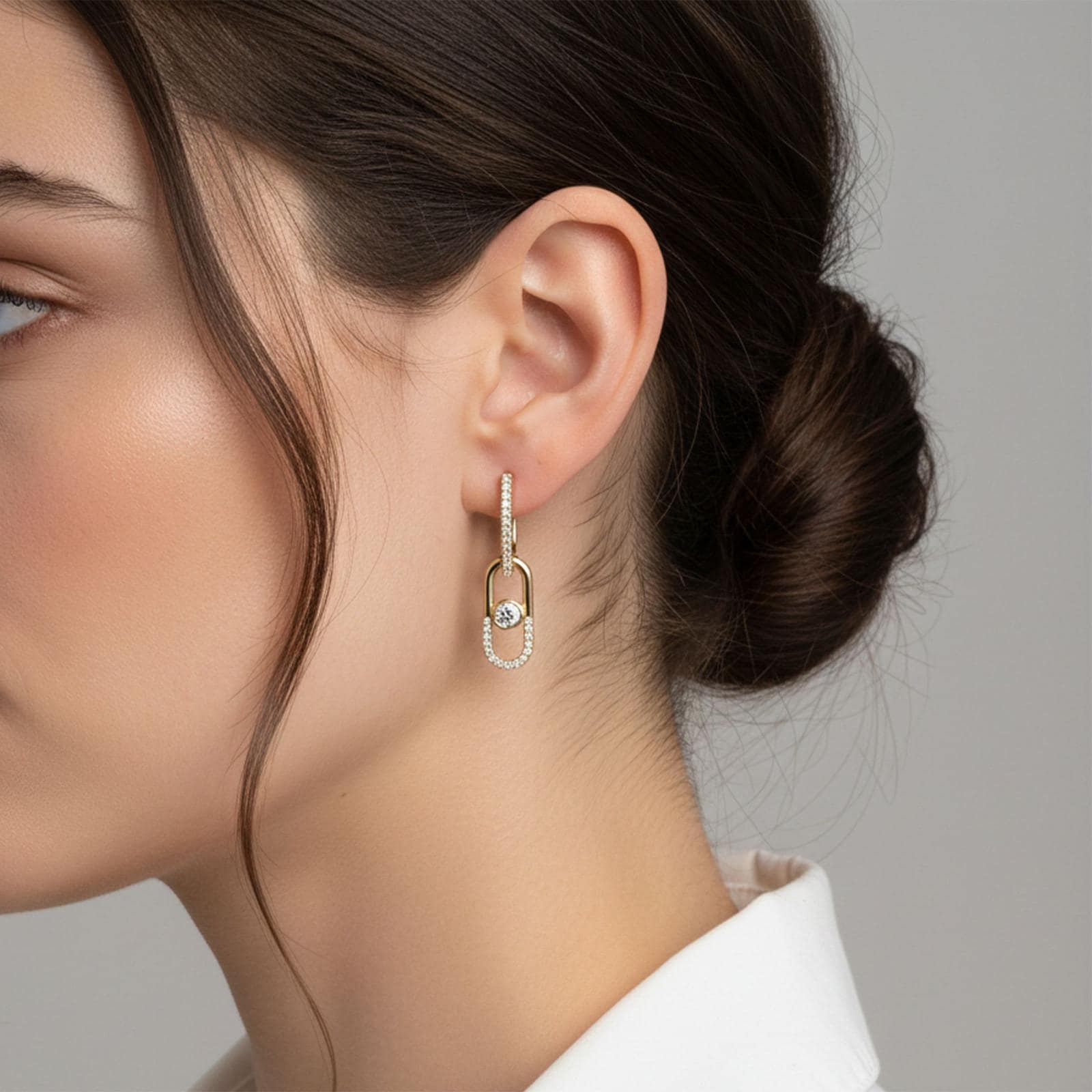 Pavé Chain Drop Earrings — image 5