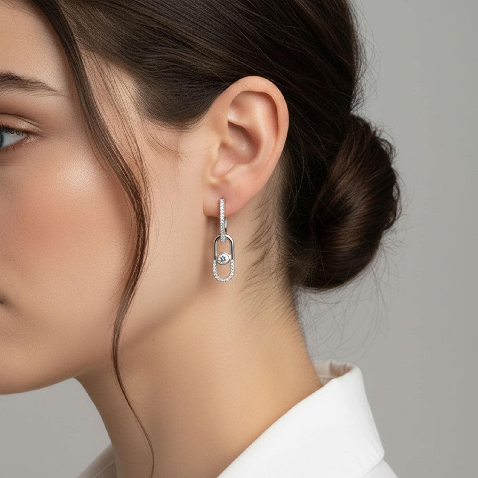 Pavé Chain Drop Earrings — image 6