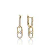 Pavé Chain Drop Earrings — image 2