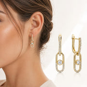 Pavé Chain Drop Earrings — image 1