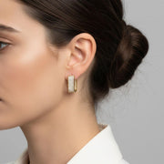 Chunky Pavé Hoop Earrings — image 7
