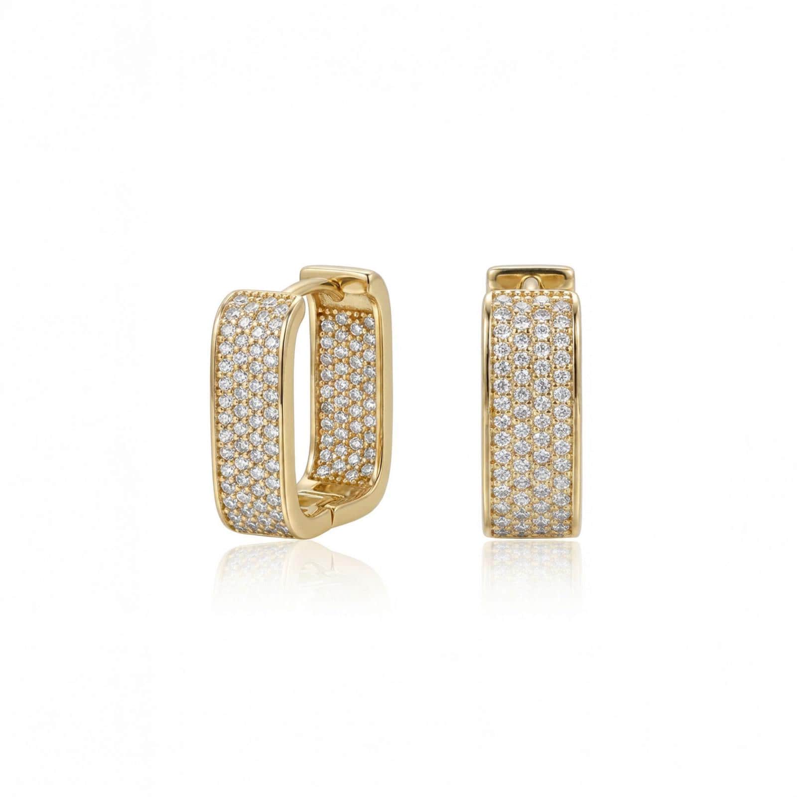Chunky Pavé Hoop Earrings — image 2