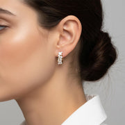 Pear-Cut Crystal Huggie Earrings — image 6
