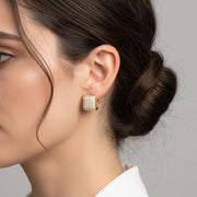 Square Pavé Huggie Earrings — image 5