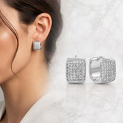 Square Pavé Huggie Earrings — image 7