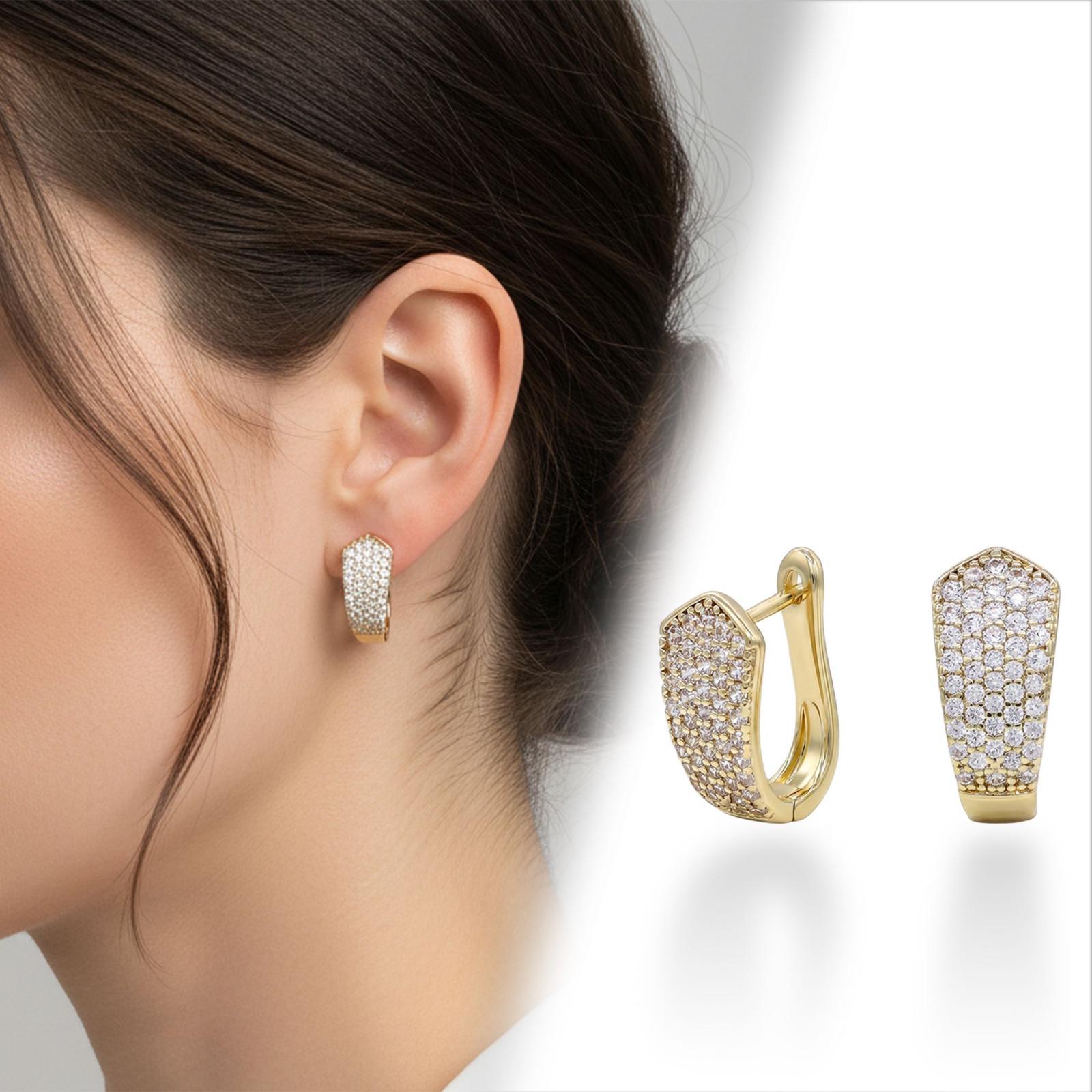 Micro Pavé Huggie Earrings — image 7