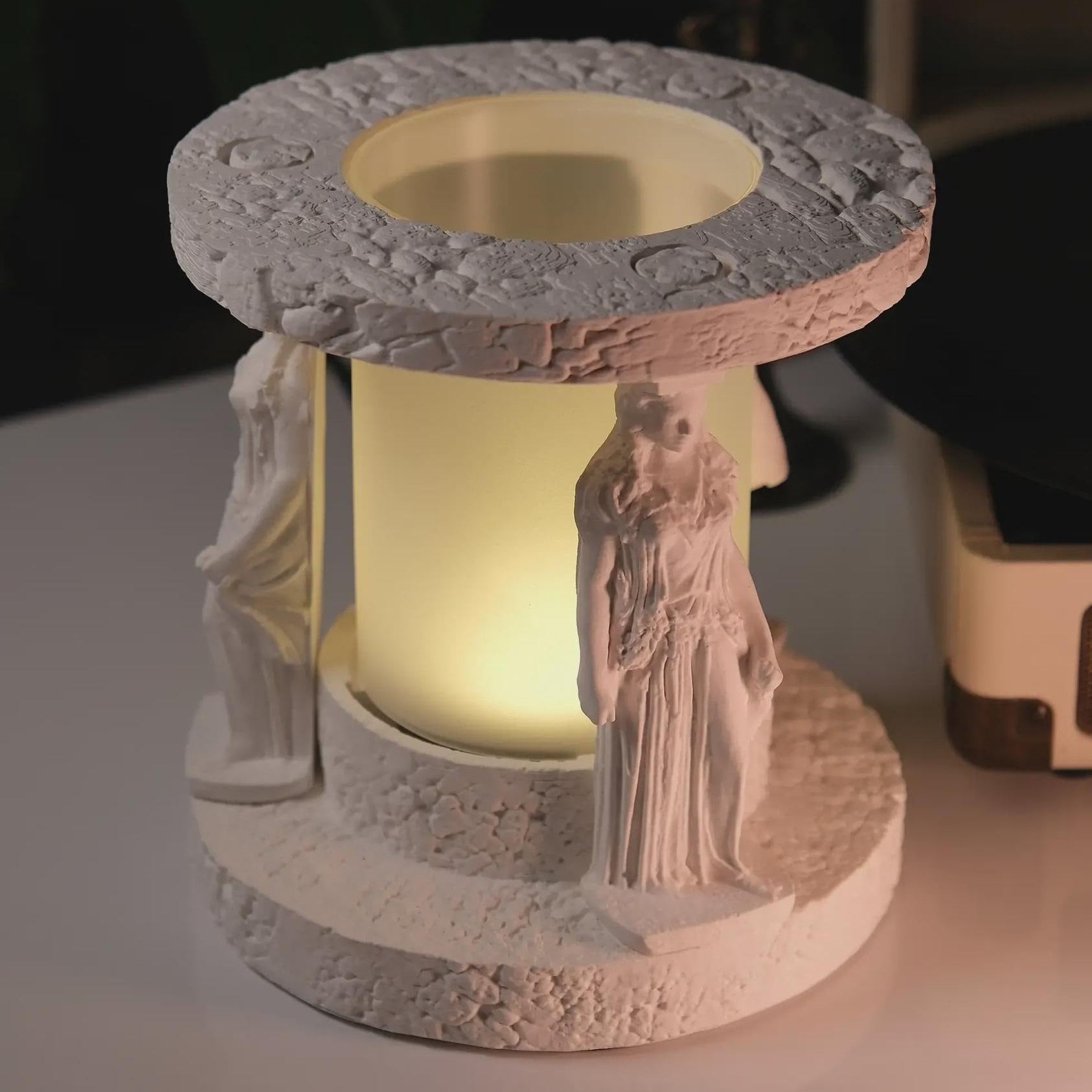 Caryatid Aura Greek Temple Table Lamp — image 8