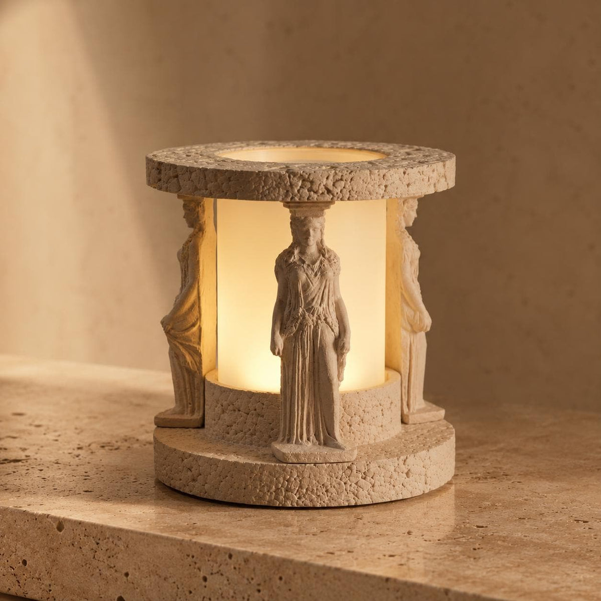Caryatid Aura Greek Temple Table Lamp — image 2