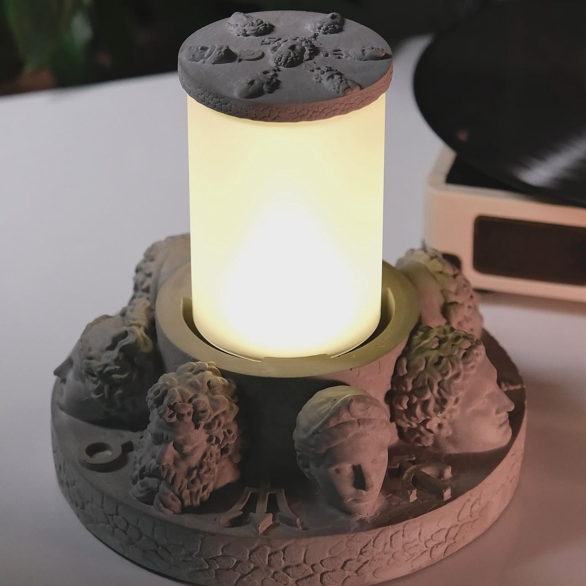 Seven Greek Gods Concrete Table Lamp — image 7